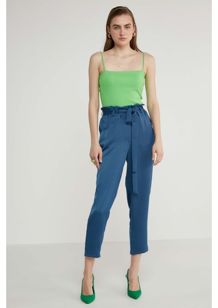 Yüksek Bel Beli Büzgülü Havuç Pantolon indirimleri