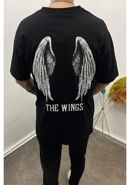 Erkek The Wings Sırt Baskılo Oversize Tshirt