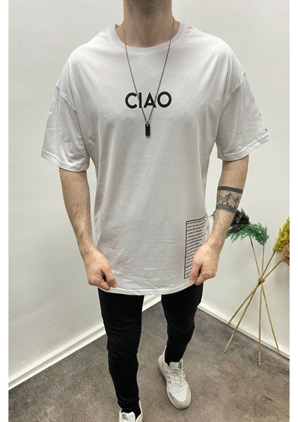 Erkekciaobaskılı Oversize Tshirt