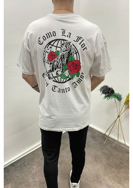 Erkek Come Lo Flore Baskılı Oversize Tshirt