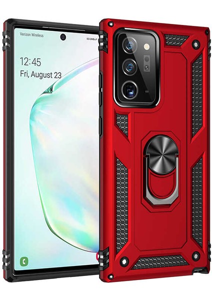Samsung Galaxy Note 20 Ultra Kılıf Yüzüklü Zırh Tank Vega