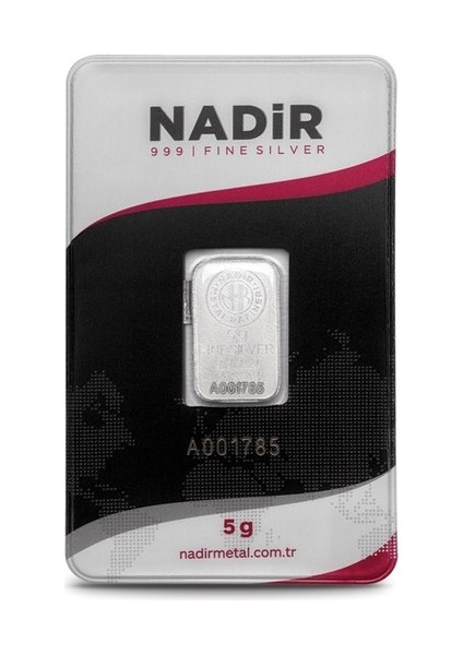 Nadir Gold 5 Gram Külçe Gümüş