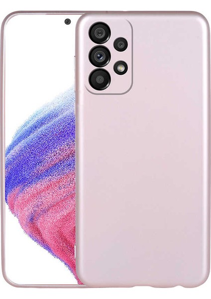 - Samsung Galaxy A33 5G - Kılıf Mat Soft Premier Silikon Kapak - Rose Gold