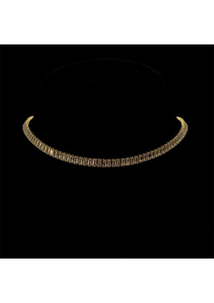 Zirkon Baget Taşlı Suyolu Kolye, Choker Model
