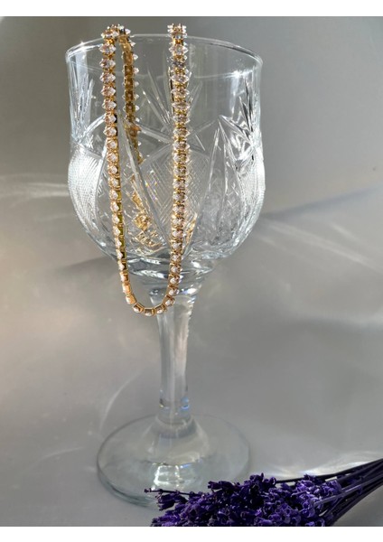Zirkon Mekik Taşlı Suyolu Kolye, Choker Model