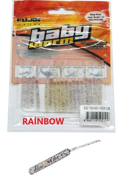 Baby Worm 5.2 cm Floating Lrf Silikonu Rainbow