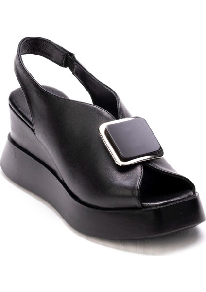 Kadın Siyah Günlük Yüksek Tabanlı Rahat ve Hafif Sandalet fırsatları