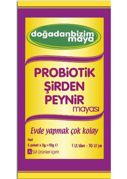 Doğadan Bizim Probiotik Şirden Peynir Mayası (Toz) 2g x 5 Saşe