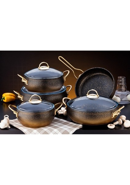 Casa Milano 9 Parça Güveç Tencere Seti