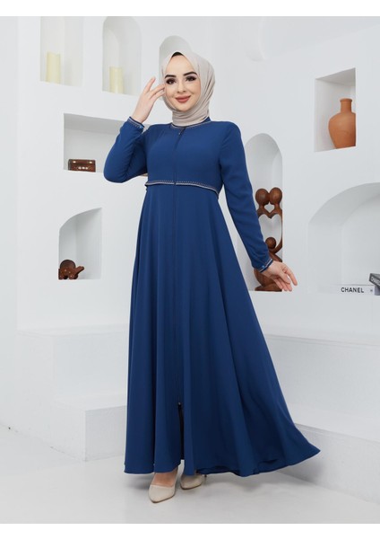 Yazlık Mevlana Model Kol ve Beli Desenli Kloş Ferace Pardesü modelleri