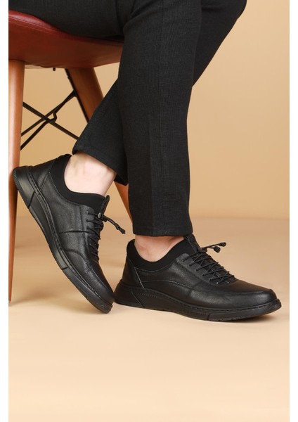 DRT6210 Hakiki Deri Ortopedik Topuk Jelli Günlük Erkek Ayakkabı