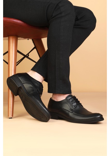 DRT64214 Deri Şık Bağcıklı Erkek Klasik Ayakkabı modelleri