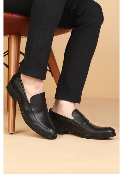 DRT6216 Deri Bağcıksız Günlük Klasik Erkek Ayakkabı