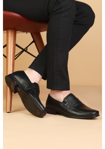 DRT6217 Hakiki Deri Günlük Klasik Erkek Ayakkabısı Siyah modelleri