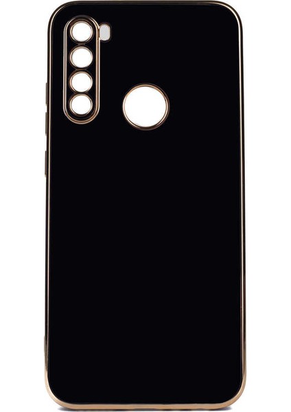 - Xiaomi Redmi Note 8 - Kılıf Parlak Renkli Bark Silikon Kapak - Siyah