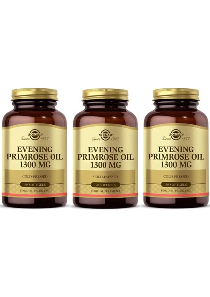 Evening Primrose 1300 Mg 30 Kapsül 3 Adet