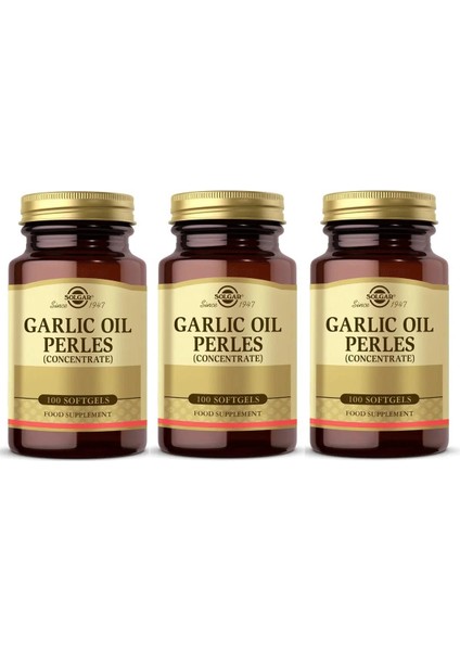 Garlic Oil 100 Kapsül 3 Adet