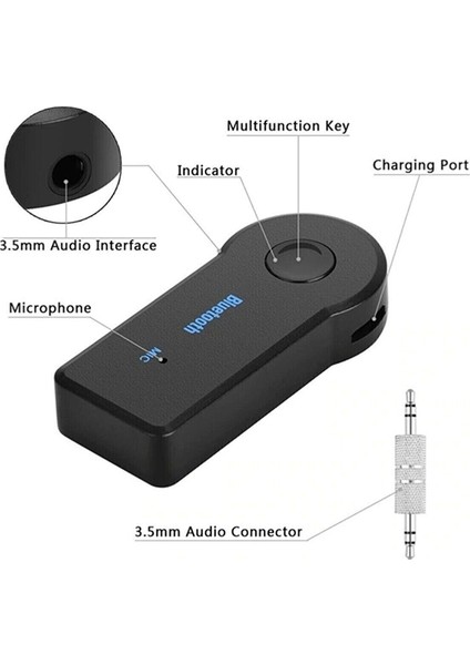 Bluetooth Destekli Aux Araç Kiti Aux Müzik Çalar