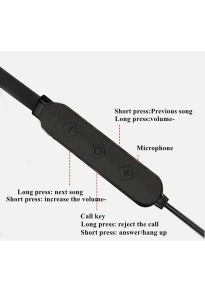 Bluetooth Kulaklık Boyun Askılı Mikrofonlu Sporcu Kulaklığı