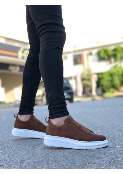 BA0307 Boa Kalın Yüksek Taban Çift Bant Taba Beyaz Erkek Ayakkabı fiyatları