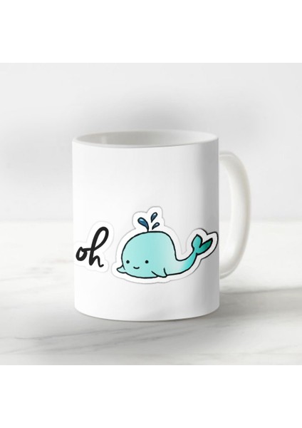 Segiliye Özel Baskı Kupa Bardak Oh No Desenli