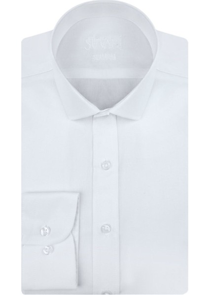 Slim Fit Beyaz Erkek Gömlek
