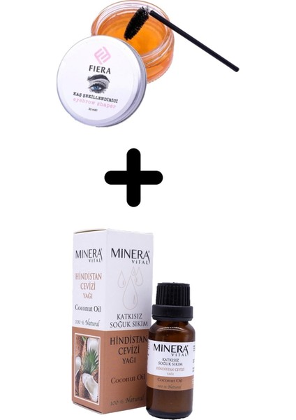 Kaş Bakım Şekillendirici Wax Seti & Naturel Hindistan Cevizi Yağı 20ML