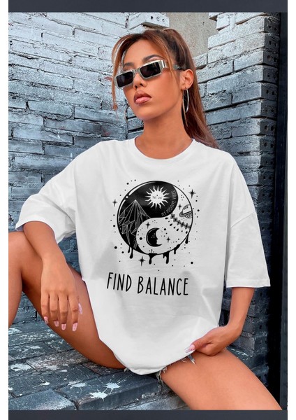 Yin & Yang Tasarım T-Shirt