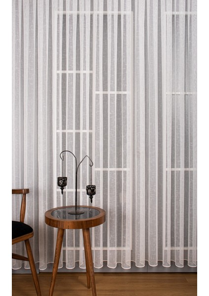 Kullanıma Hazır 1/3 Sık Pile Tül Perde Tek Kanat - Ekru 100 x 200 cm fiyatları