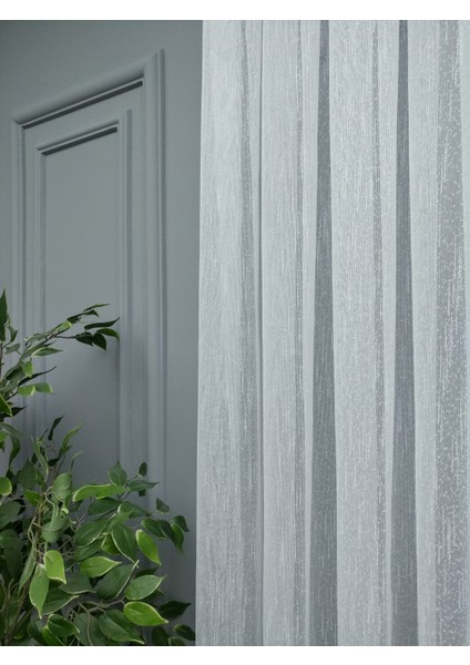 Kullanıma Hazır Ekstraforlu Pilesiz Tül Perde Tek Kanat - Ekru 170 x 260 cm modelleri