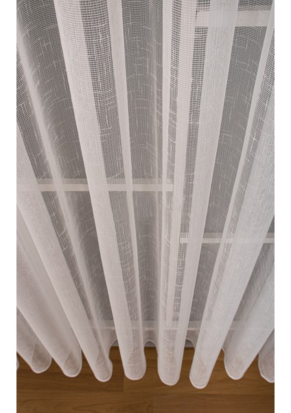 Kullanıma Hazır Ekstraforlu Pilesiz Tül Perde Tek Kanat - Ekru 100 x 250 cm fırsatları