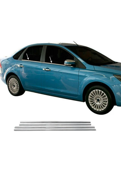 Focus Sedan Krom Cam Çıtası (4parça) 2005-2011 Arası P.çelik