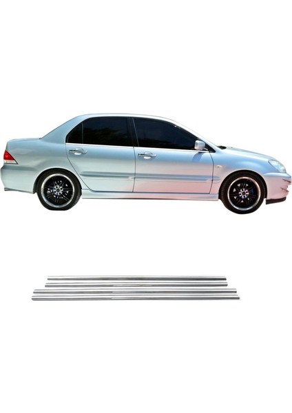 Mitsubishi Lancer Krom Cam Çıtası (4parça) 2004-2008 Arası P.çelik