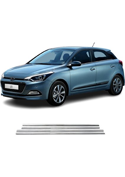 Hyundai I20 Krom Cam Çıtası (4parça) 2014-2019 Arası P.çelik