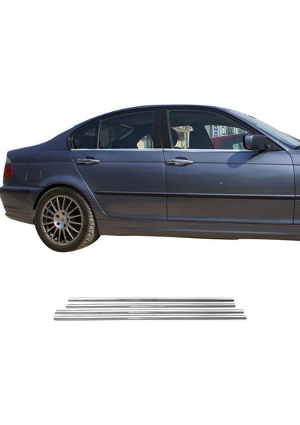 Bmw E46 Krom Cam Çıtası (4parça) 1998-2005 Arası P.çelik