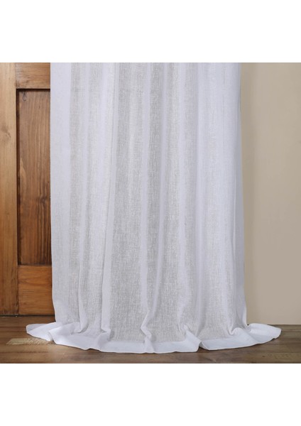 Kullanıma Hazır 1/2,5 Normal Pile Tül Perde Tek Kanat - Ekru 100 x 200 cm indirimleri