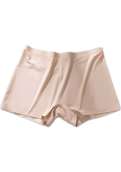 Kadın Dikişsiz Görünmez Iz Yapmaz Mini Şort Boxer Ten