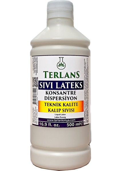 Terlans Sıvı Lateks Konsantre Kalıp Sıvısı 500 ml Teknik Kalite