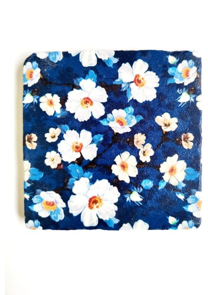 Dekoratif Figürlü Doğal Taş Gider Kapağı Banyo Süsü Tekli 10X10 cm