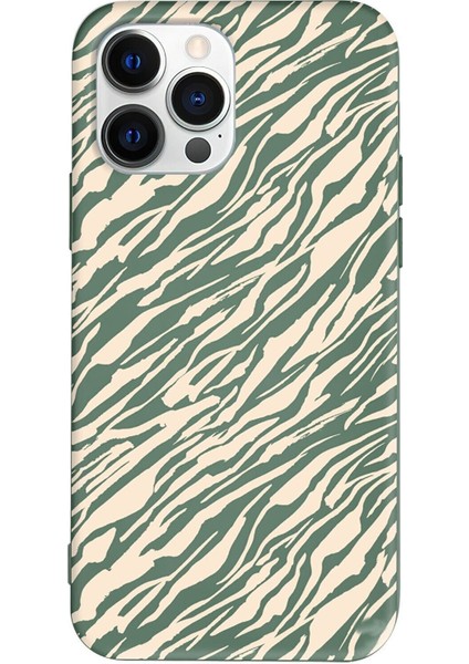 Iphone 13 Pro Uyumlu Renkli Silikon Çapraz Zebra Telefon Kılıfı