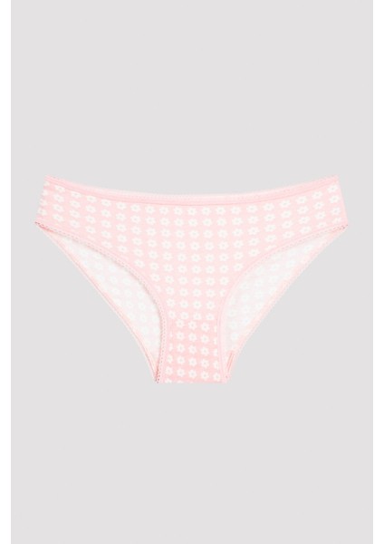 Çok Renkli Kız Çocuk Think 5li Slip