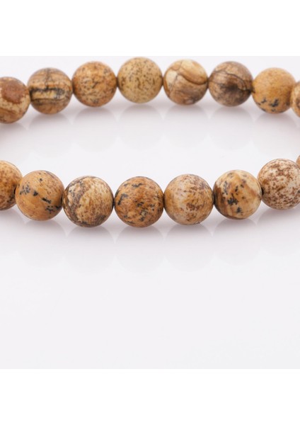 Picture Jasper Doğal Taş Bileklik 8 mm Küre Kesim fiyatları