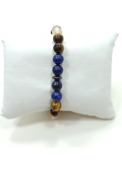 Başarı Bilekliği Sitrin Lapis Lazuli Kaplangözü Doğal Taş Bileklik Denver fırsatları