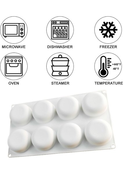 8 Delik Yuvarlak Silikon Pasta Puding Kek Kalıpları (Yurt Dışından) fırsatları