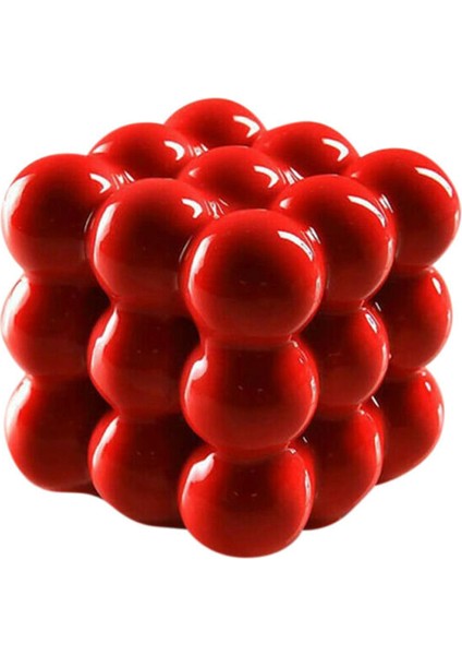 6 Kaviteler 3D Küp Mum Sıva Kalıp Silikon Kare Kabarcık Tatlı Kalıp Dıy (Yurt Dışından)