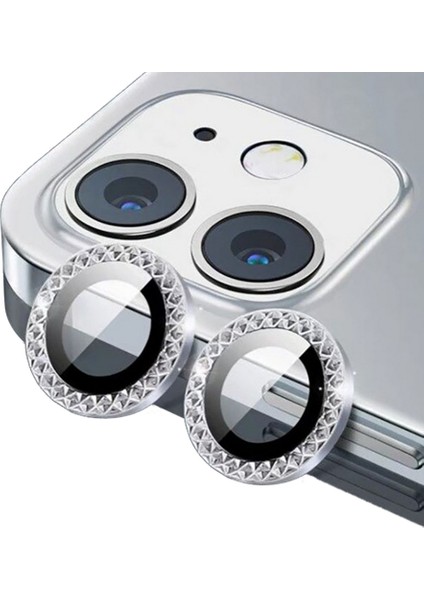 Apple iPhone 13/13 Mini Diamond Kamera Koruyucu Mavi