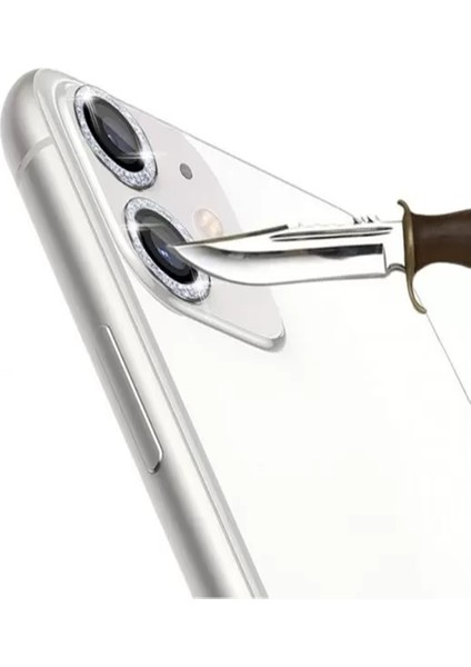 Apple iPhone 13/13 Mini Diamond Kamera Koruyucu Kırmızı