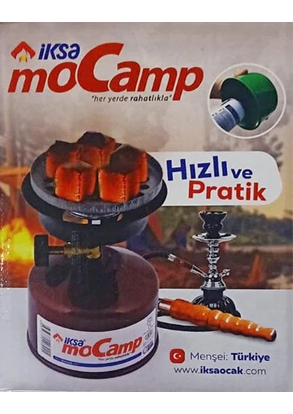 Iksa Mocamp Portatif Nargile Köz Ocağı Çakmak Gazlı Kullanım Pratik Kullanım