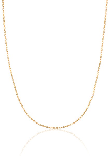 925 Ayar Gümü Rose Kaplama Forse Zincir Kolye VEK-3175R50