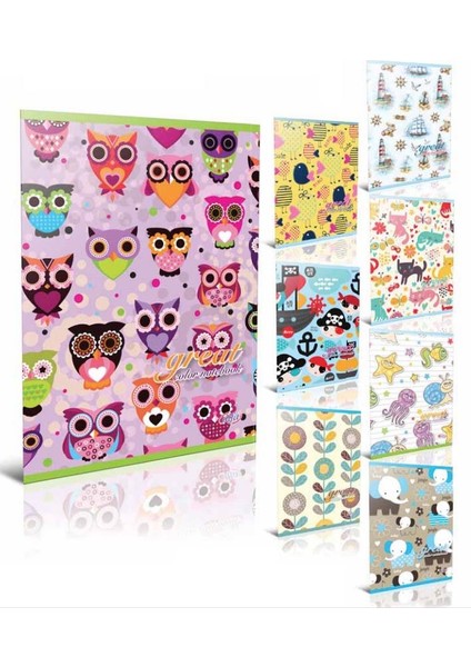 Harita Metod Plastik Kapak 60 Yaprak Kareli Defter A4 Desenli